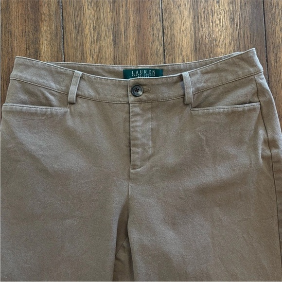 Lauren Ralph Lauren Women's Caitlin Brown Chino Pants, Size 2P - Picture 7 of 9